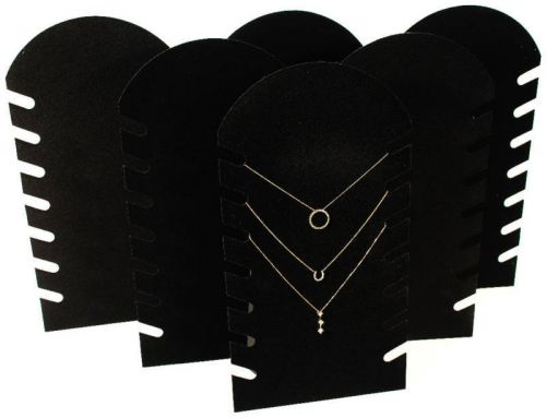 6 black 14&#034; velvet necklace pendant jewelry displays for sale