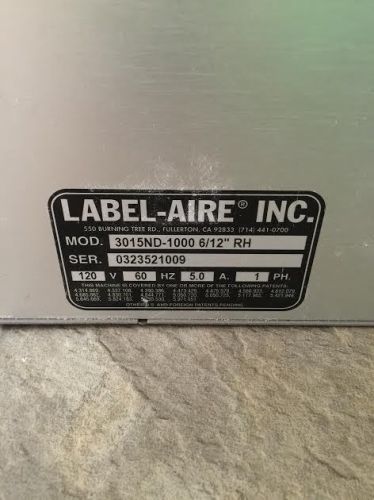 *used* label-air 3015-nd wipe-on primary applicator for sale