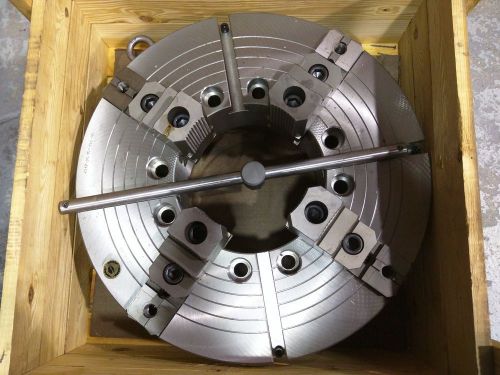 Bison-Bial 25”, 4 Jaw Independent Lathe Chuck, Bison-Bial Model 4317, 10.5” Hole