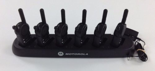 Motorola CLS1110 5-Mile 1-Channel UHF 2-Way Good Condition Lot of 6 w/charger