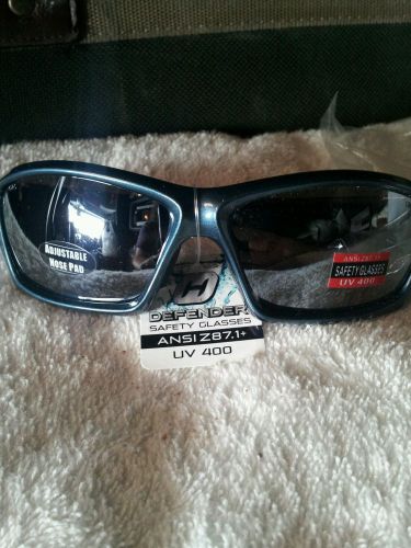 H defender safety glasses ansi z87.1+ (new) blue gray for sale