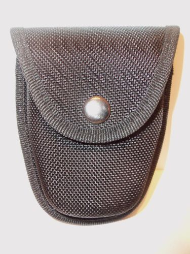 Fury military police black nylon handcuff cuff duty belt case pouch 2.25&#034; loop for sale