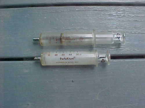 Pair of 50 cc Glass Syringes - PerfeKtum by POPPER &amp; IDEAL