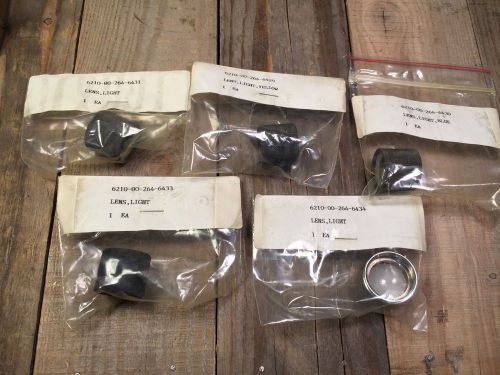 Lot of 5 military indicator lens light part # 6210-00-264 red blue yellow white for sale