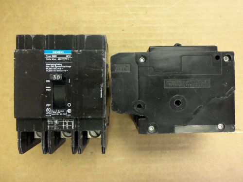 Siemens bqd 3 pole 30 amp 480y/277v bqd330 circuit breaker for sale