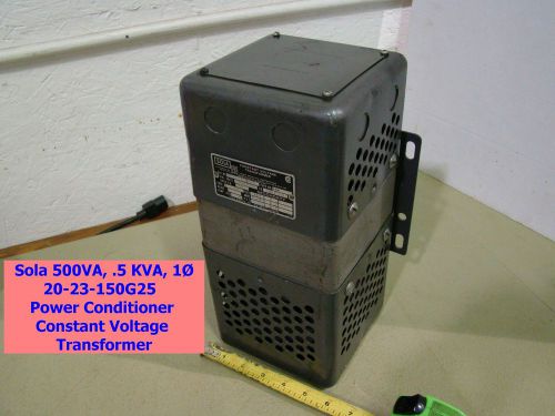 Sola 500va .5 kva 20-23-150g25 1? power conditioner constant voltage transformer for sale