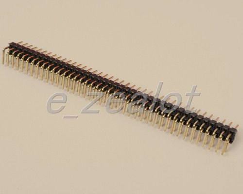 10pcs NEW 2.54mm 2x40 Pin Male Double Row Right Angle Pin Header Strip