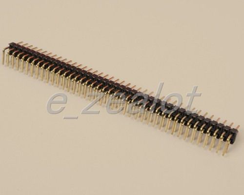 10pcs new 2.54mm 2x40 pin male double row right angle pin header strip for sale