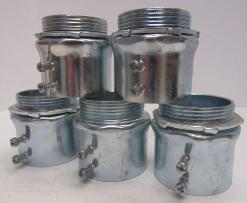 Emt/imc/rigid ul listed conduct size2 1/2&#034; steel compression connector(lot of 5) for sale