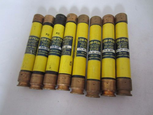 Lot of 8 Bussmann LPS-RK-30SP Fuses 30A 30 Amps Tested