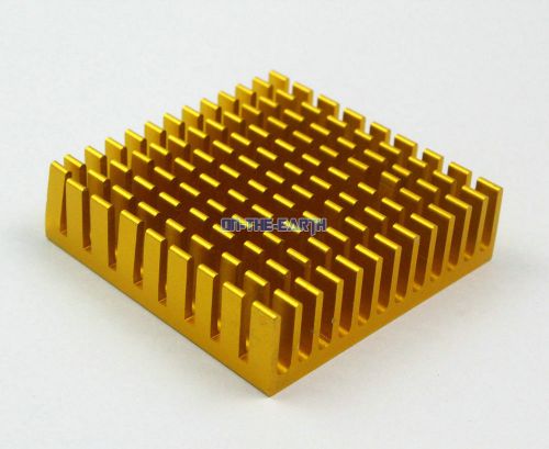 10 Pcs 40*40*11mm Aluminum Heatsink Radiator Chip Heat Sink Cooler / Gold Color
