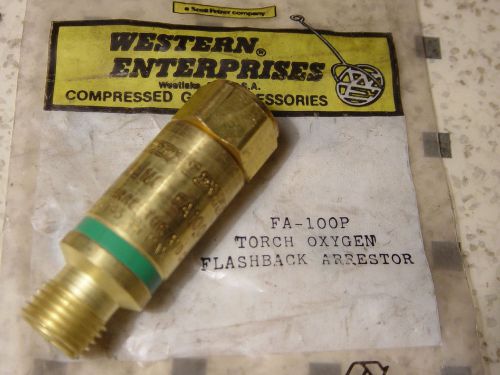 Western Enterprises FA100P Torch Oxygen Flash back Arrestor Compressed Gas Green