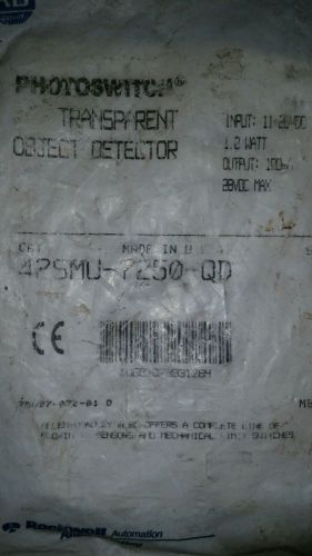 ALLEN BRADLEY 42SMU-7250-QD PHOTOSWITCH Transparent Object Detector  sealed bag