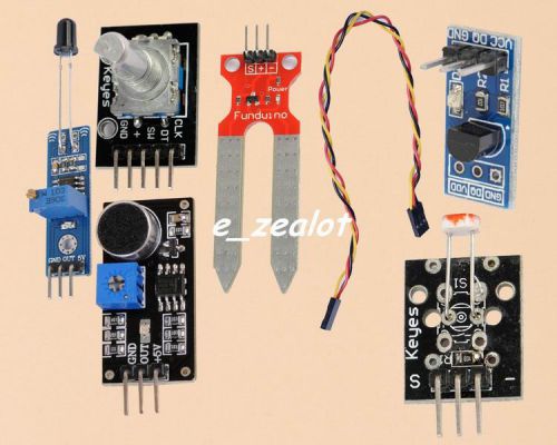 Common Sensor Module Kit Perfect Light/Temp/Sound/Flame/Soil/Rotary