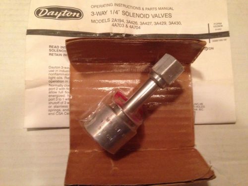 DAYTON- SOLENOID VALVE - 3A429 - NEW MADE IN USA -