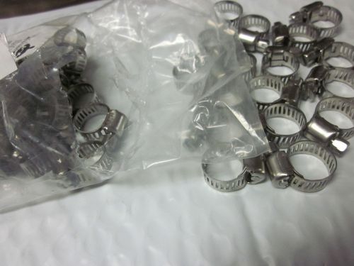 100pc 1/2&#034; clamp stainless steel hose clamps 1/4&#034; - 1/2&#034; goliath industrial tool for sale
