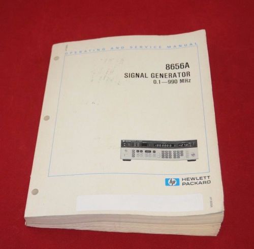 HP 8656A OPERATING and SERVICE MANUAL