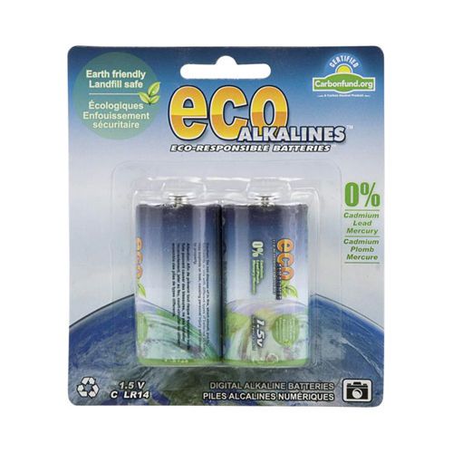 Eco Alkaline Battery - C Cell - Case of 7 - 2 Pack