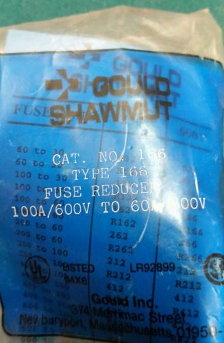 Gould shawmut r166 fuse reducer 100a/600v to 60a/600v # j53487 for sale