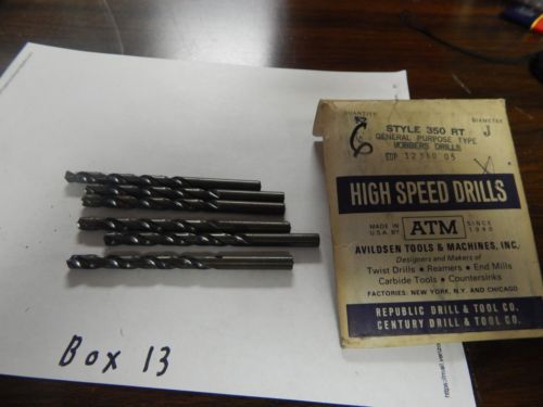 &#034;ATM&#034; Twist Drill Bits  &#034;J&#034; Size  lot of 6 pcs