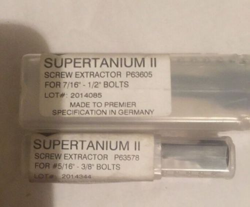 Supertanium II 2pc Screw Extractors.