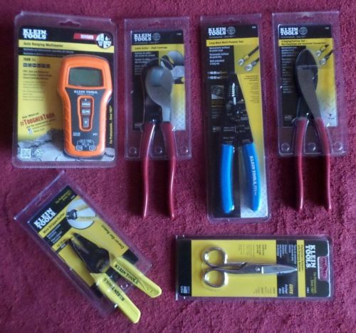 6 Klein Electrical Tools: Multimeter~Scissors~Stipper~Cutter~Multi-Purpose Tool