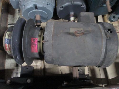 Baldor ac motor w/ pulley m3710t 7.5hp 1725rpm 208-230/460v 213t frame used for sale