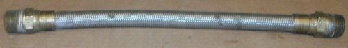 Stainless Steel Flexible 3/4&#034; ID X 13 Hose 3/4&#034; Male to 3/4&#034; Male
