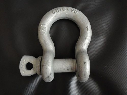Chicago 1&#034; Drop Forged Screw Pin Anchor Shackle 8-1/2 Ton Galvanized USA STEEL