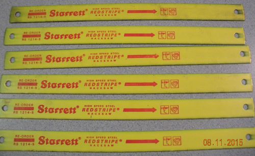 6 Starrett RS 1214-5 Hacksaw High Speed Steel 12&#034; x 1&#034; - 14T STB