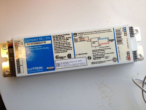 New lutron ec3t536gu110 fluorescent dimming ballast 36 watt twin tube cfl for sale