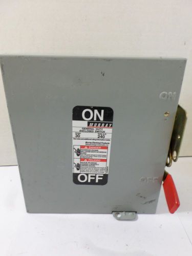 New Surplus Murray GUN321  3 pole 240 volt non fused enclosed safety switch