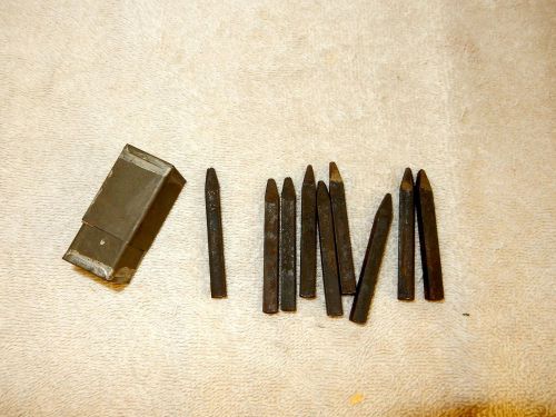 9 Mini Die Punches Leather making in Box Unmarked