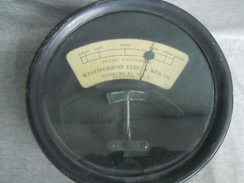 Antique Huge Static Voltmeter By Westinghouse Elec. &amp; MFG. Co Pittsburg PA. USA