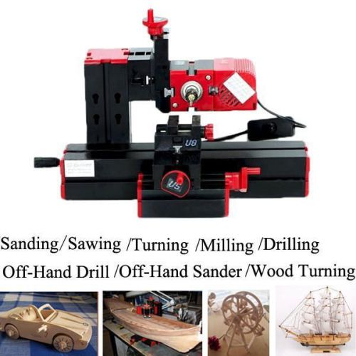 Saw mini lathe jig grinder driller 6 in1 multi metal wood motorized milling diy for sale
