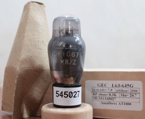 6j5g l63 cv1067 gec osram  made in gt.britian amplitrex at1000 test #545027 for sale