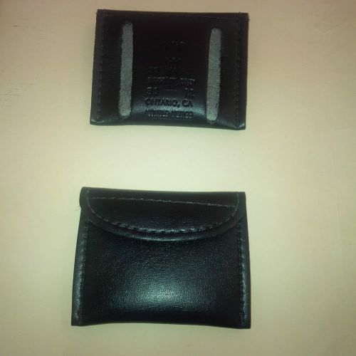 **police black genuine leather safariland glove pouch** for sale