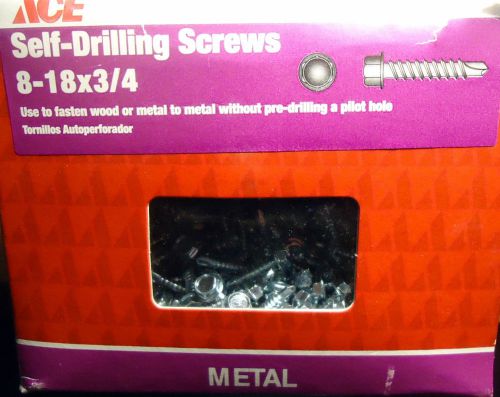 5 LBS Hex Washer Head Self Drilling Medal Screws #8 18x3/4&#034; ACE Hardware