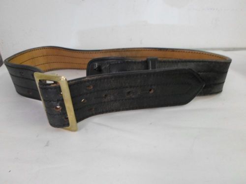 Don Hume Black Leather Duty Belt B101, Size 32 w/ Brass Buckle - 2 1/4&#034; Wide