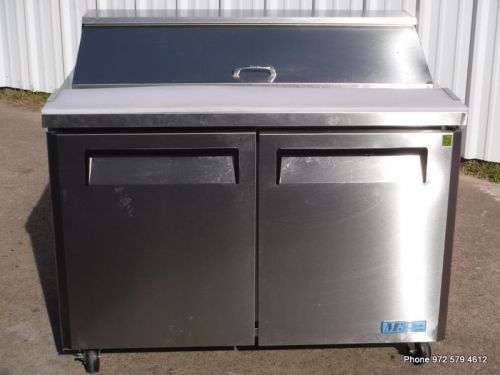 Turbo air mst-48 48&#034; m3 series refrigerated salad sandwich prep table two doors for sale