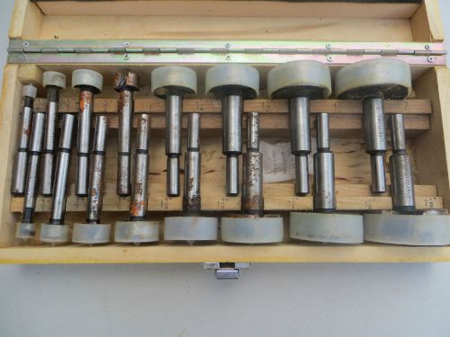 Used carb-tech high carbon steel 16 piece forstner bit set model yb16 w/ box for sale