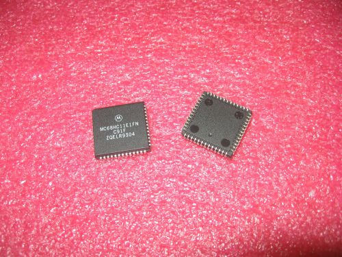 2 UNITS P/N: MC68HC11E1FN PLCC-52, 8-BIT Microcontroller, SMD MC68HC11, MOTOROLA