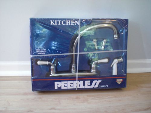 New peerless 2handle designer kitchen faucet side spray nozzle chrome stainless for sale