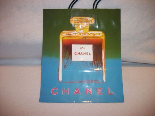 3 CHANEL PAPER SHOPPING BAGS 1997 DESIGNED BY ANDY WARHOL NEW 3 BAGS 6 DESIGNS