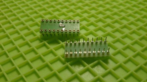 23 pcs 20-pin round dip ic socket with built-in decoupling capacitor btw vcc-gnd for sale