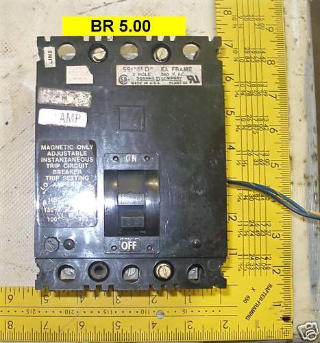 &#034;square d&#034; circuit breaker  (br 5.00) for sale