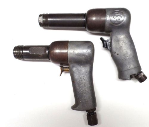 2 Pc Genuine Chicago Pneumatic 4X &amp; 3X  Rivet Gun Set Aircraft Tool