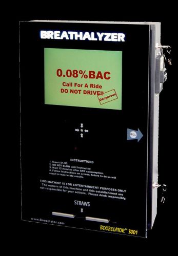 Boozelator 3001 breathalyzer vending machine wholesale lot of 10 machines for sale