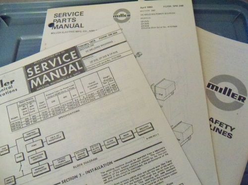 Miller Welding Service Parts Manual CP-2VS 3VS 5VS