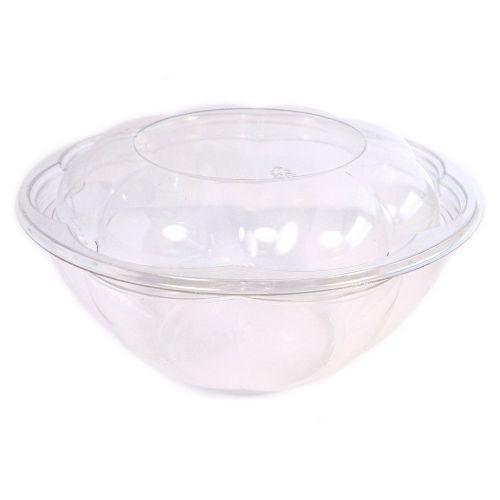 Case of 180 Pactiv Roseware Clear Plastic Bowl with Dome Lid 32oz Model SRW32